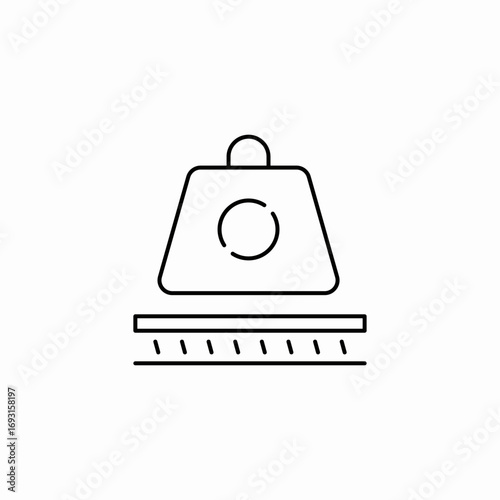 Behang heavy weight icon sign vector