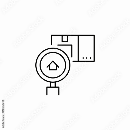 return package icon sign vector