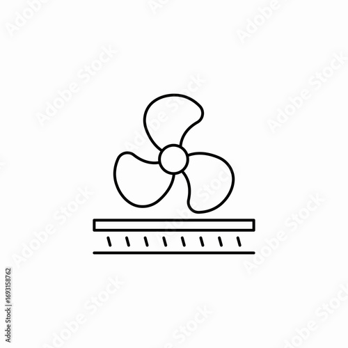 rotating fan icon sign vector