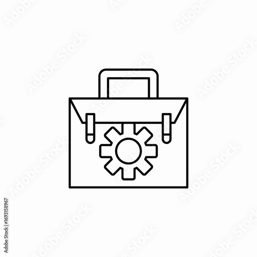toolbox settings icon sign vector