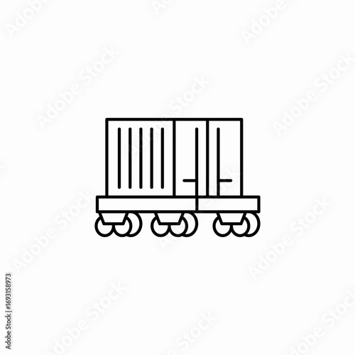 train wagon icon sign vector