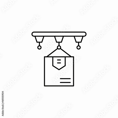 warehouse package lift icon sign vector