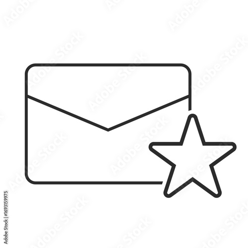 メール（重要、スター付き、お気に入り）のイラスト