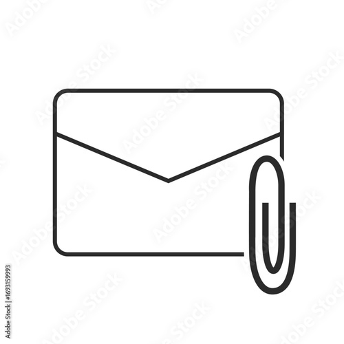 メール（添付ファイル、添付資料）のイラスト