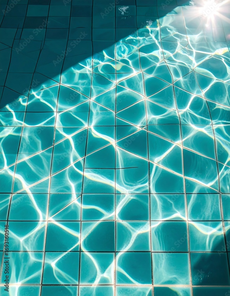 Obraz premium Pool Tiles Reflection