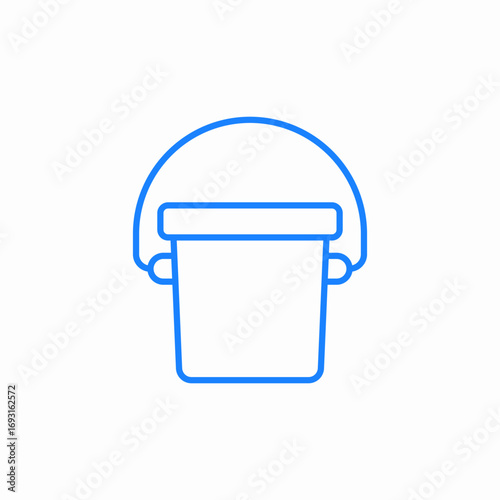 bucket with handle icon sign vector