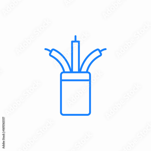 electrical wiring icon sign vector