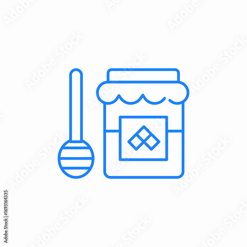 honey dipper jar icon sign vector