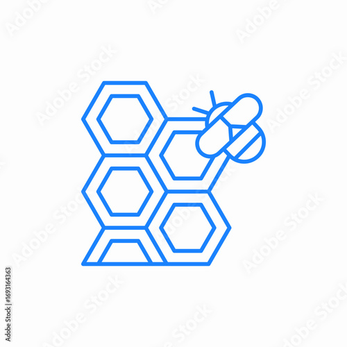 honeycomb bee cells icon sign vector