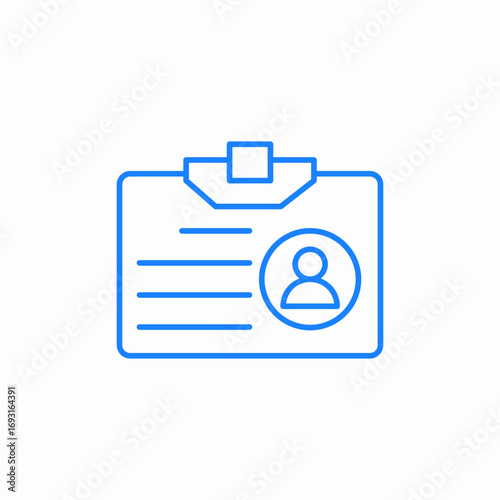identification card icon sign vector