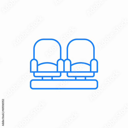 movie clapper play icon sign vector