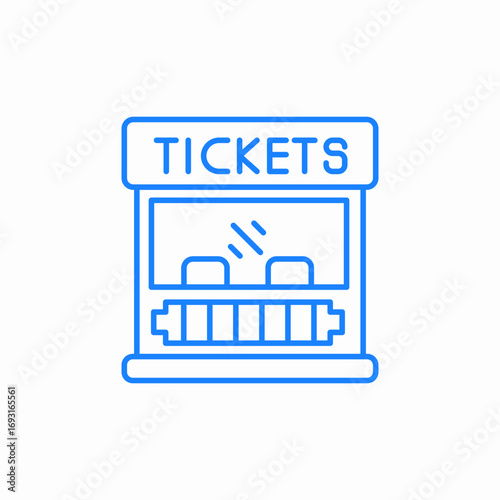 movie stand ticket icon sign vector