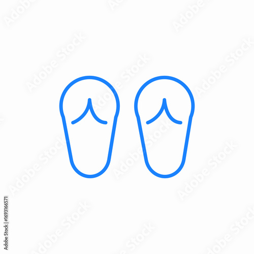 summer sandals straps icon sign vector