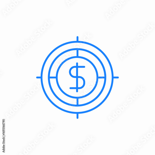 target dollar center icon sign vector