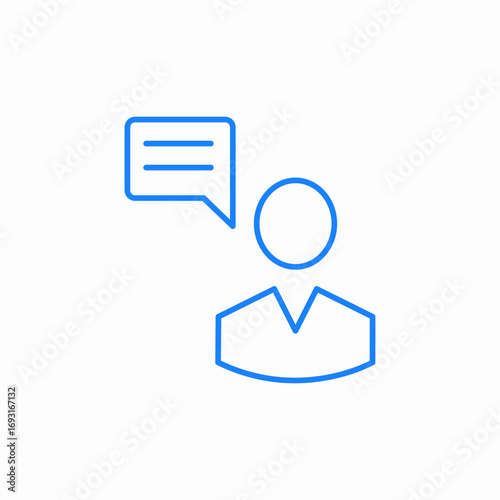 user speech bubble icon sign vector