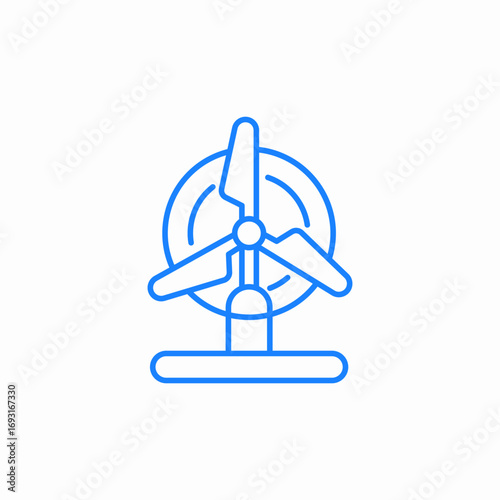 wind turbine blades icon sign vector
