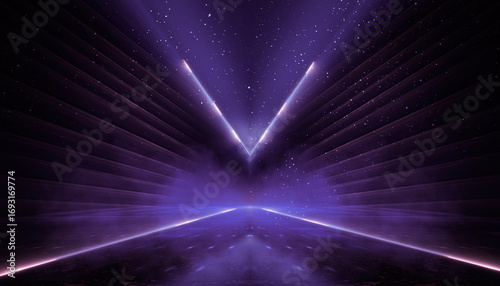 Abstract futuristic neon ba...