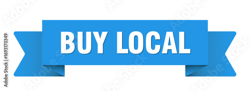 buy local ribbon isolated on transparent background. buy local ribbon