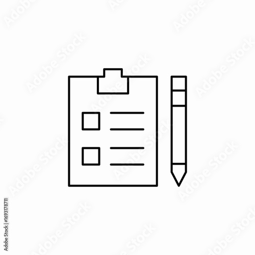 checklist clipboard icon sign vector