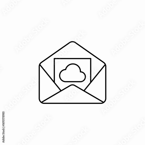cloud invoice icon sign vector