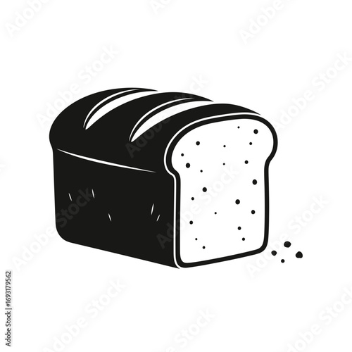 Winter male clothing icons vector art of loaf of bread, a staple food made from wheat flour vector