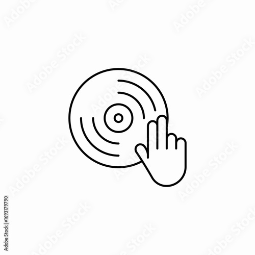 Wallpaper Mural disc joker dj icon sign vector Torontodigital.ca