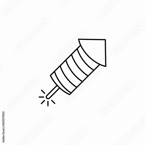 firework rocket icon sign vector