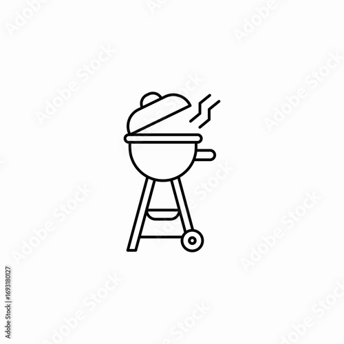 grill bbq icon sign vector