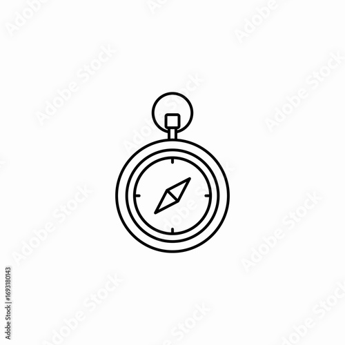 hand compass icon sign vector