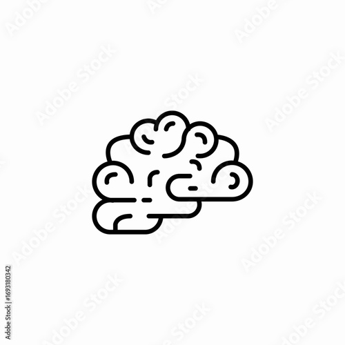 human brain icon icon sign vector