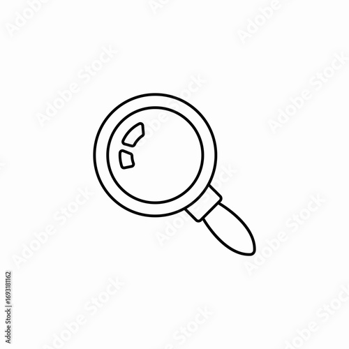 magnifying glass icon sign vector
