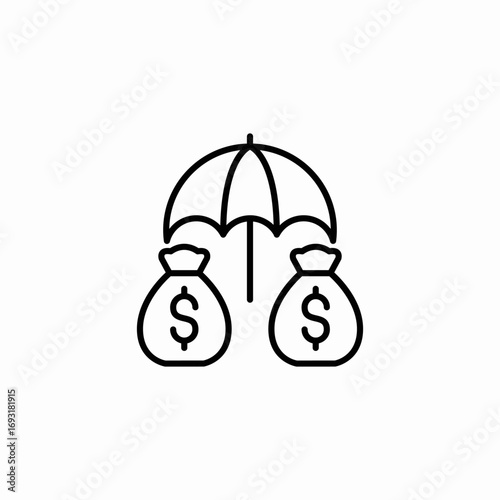money insurance icon sign vector