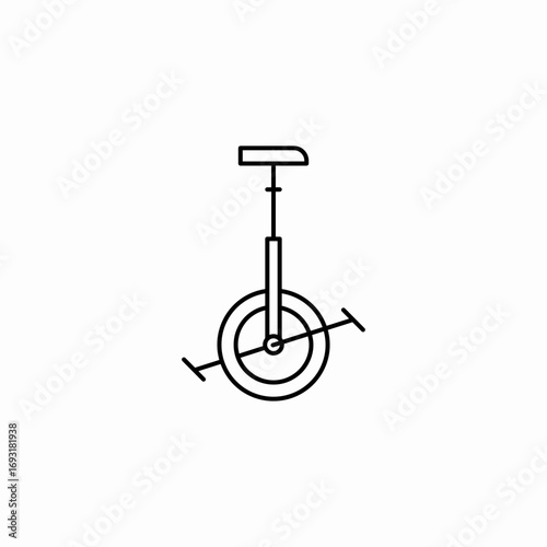 monowheel cycle icon sign vector