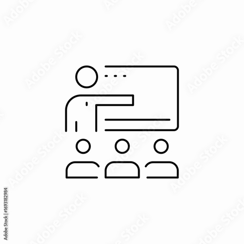 seminar training icon sign vector