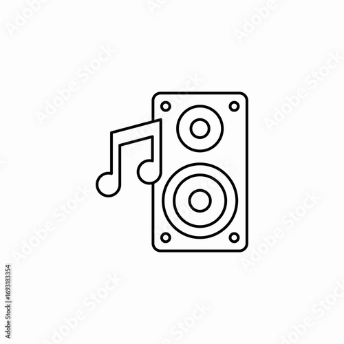 sound box icon sign vector