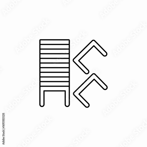 stapler pin icon sign vector