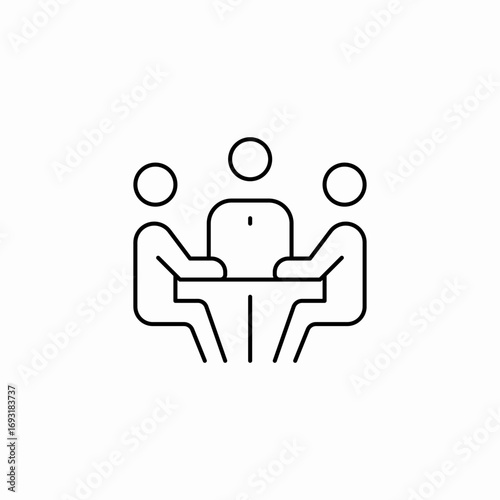 team meeting icon sign vector