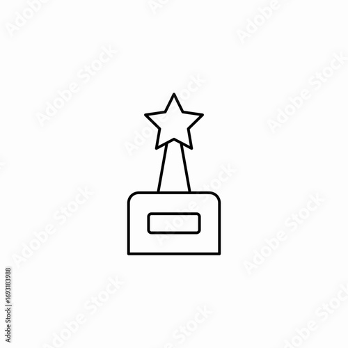 trophy prize icon sign vector