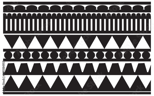 Geometric pattern with tribal elements