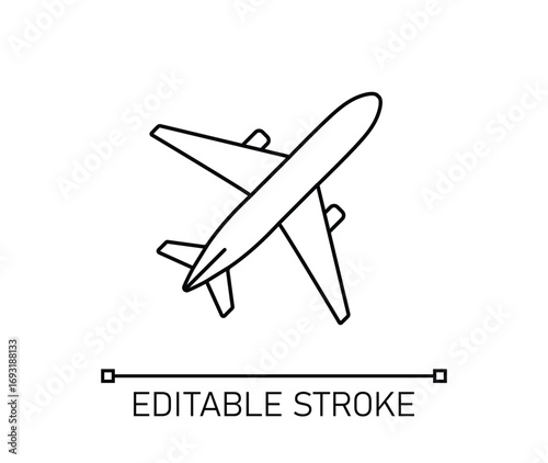 Airplane Icon Vector Design Editable Stroke 