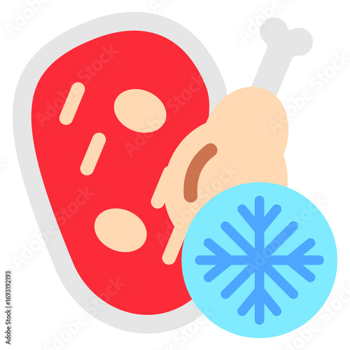 Frozen Foods Icon Relate To Commerce, Shopping And Mall, Use For Modern Concept, Ui, Ux Web And App Development.