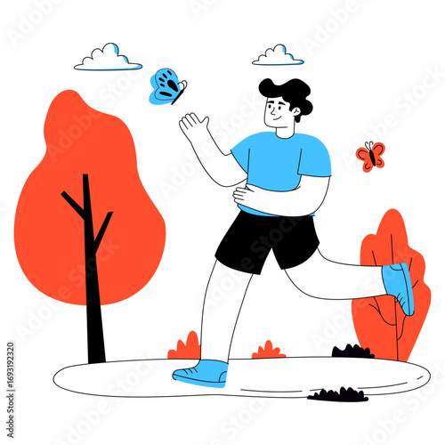 Premium download illustration of walking