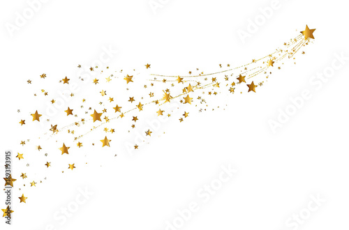 Gold confetti explosion, streaked design