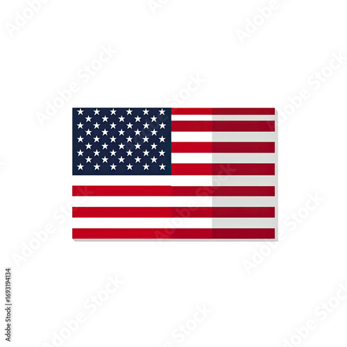 Pixelated US flag graphic