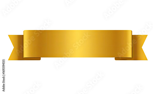Gold ribbon banner