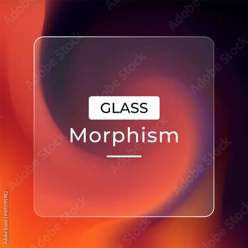 Abstract Glass Morphism Background Trendy Swirl Design