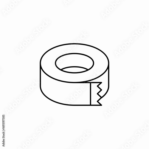 adhesive tape icon sign vector