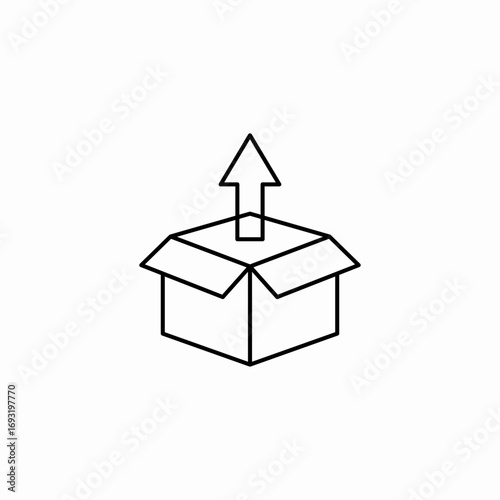 box open icon sign vector