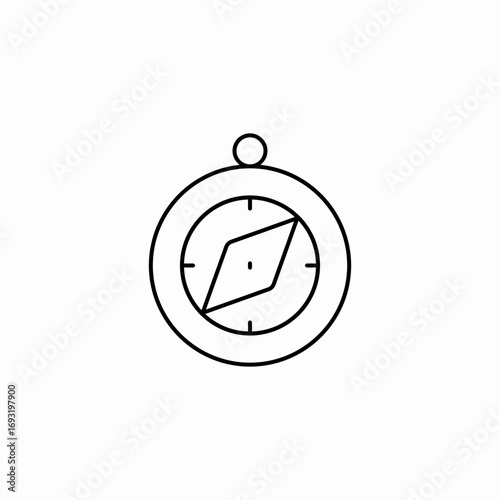 hand compass icon sign vector
