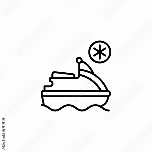 rescue jet icon sign vector